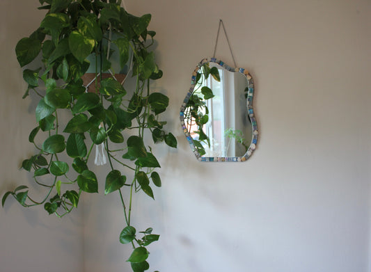 "Fire Island Baby" Shell & Tile Mosaic Mirror
