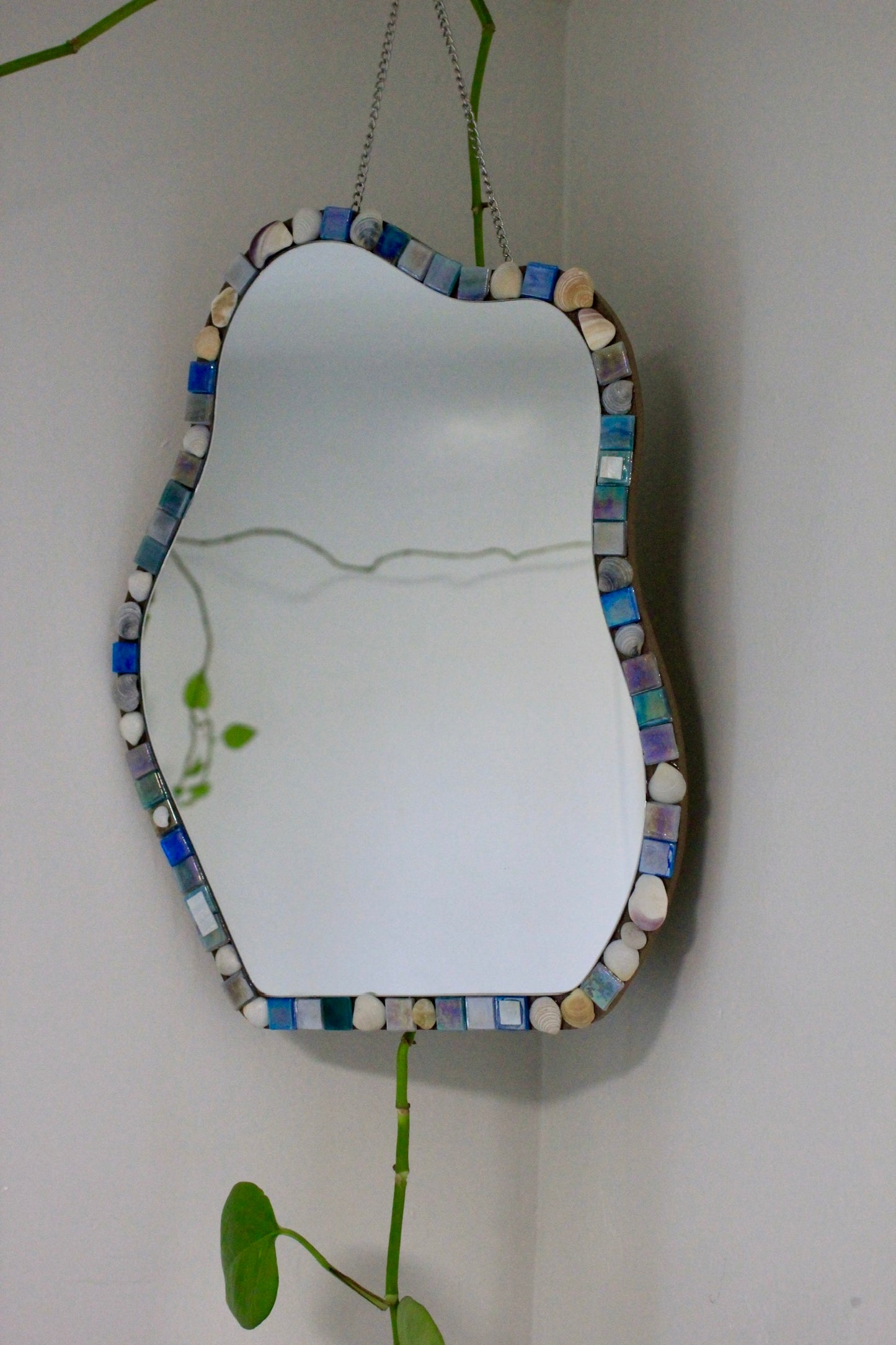 "Fire Island Baby" Shell & Tile Mosaic Mirror