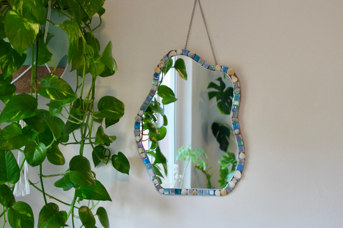 "Fire Island Baby" Shell & Tile Mosaic Mirror